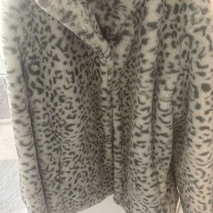 Kenneth Cole Faux Leopard Fur Jacket